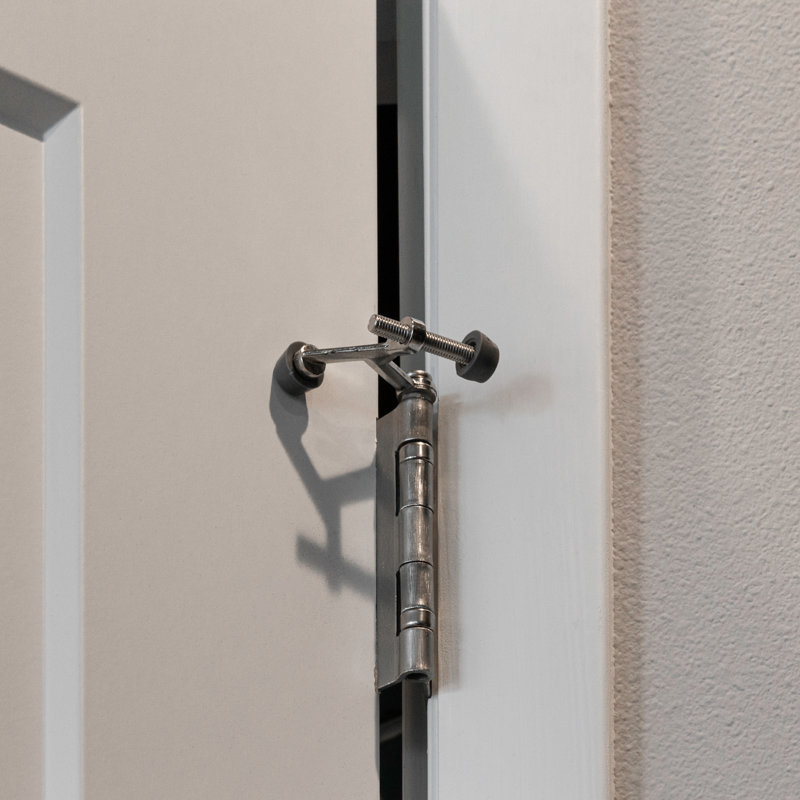 2-1/10 in. x 1-3/4 in. Standard Hinge Pin Door Stop Value Pack, Satin Nickel