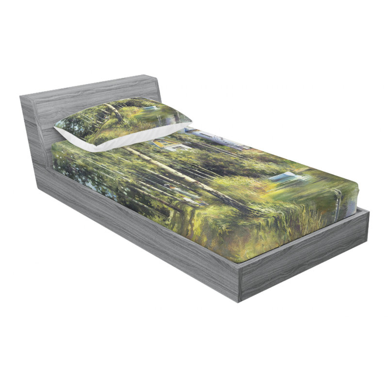 Microfiber Sheet Set, Twin Sheet Set with Fitted Sheet