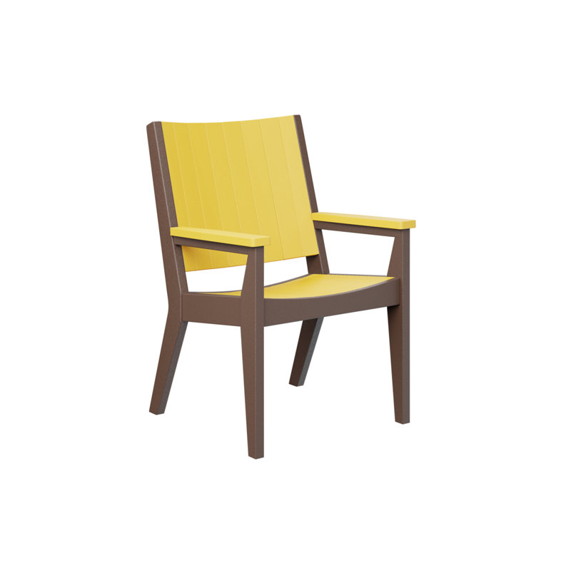 Chaise de salle à manger berlinoise Berlin, Yellow/Chocolate Brown