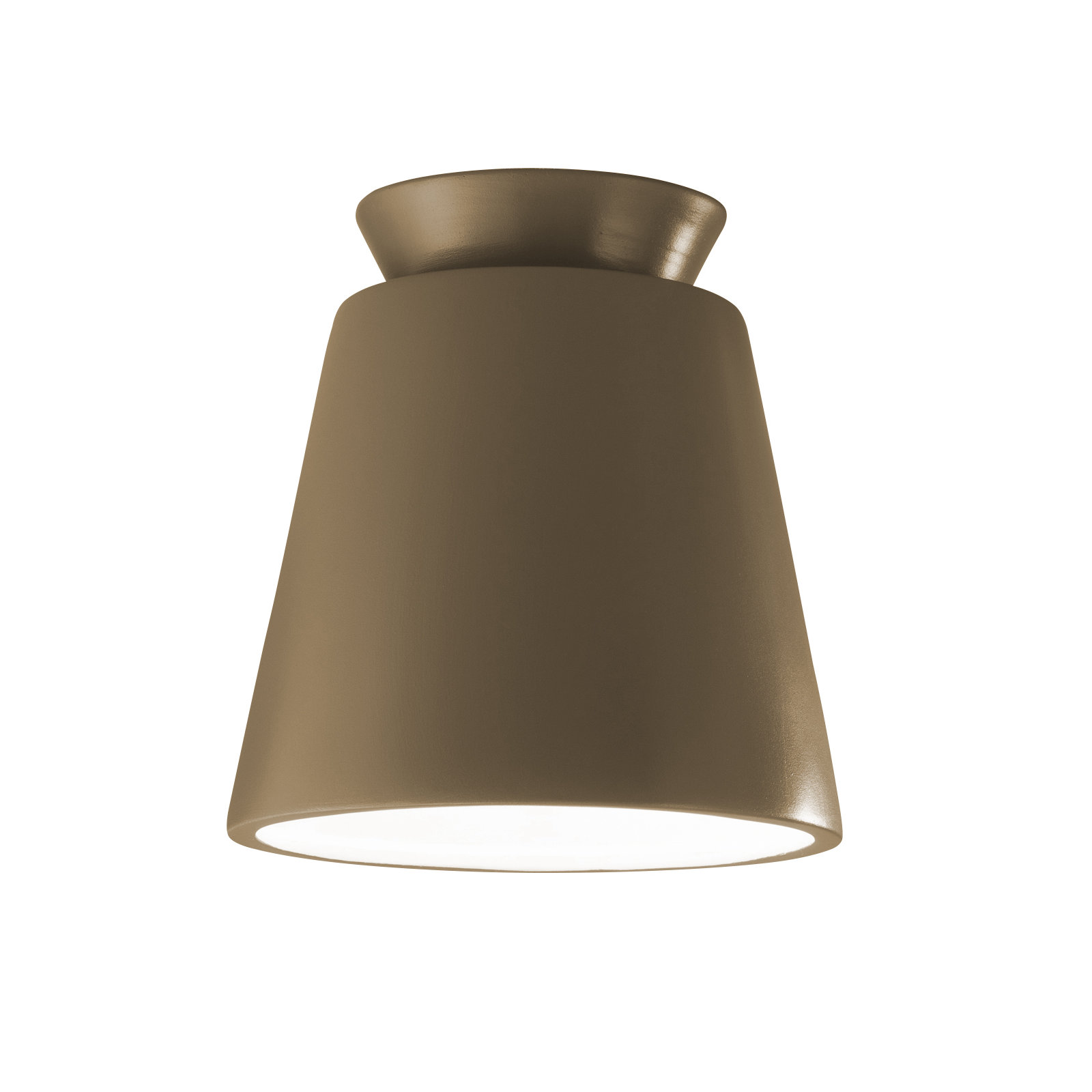 Logan Ceramic Empire Outdoor Flush Mount, Adobe, Incandescent (Not Included)