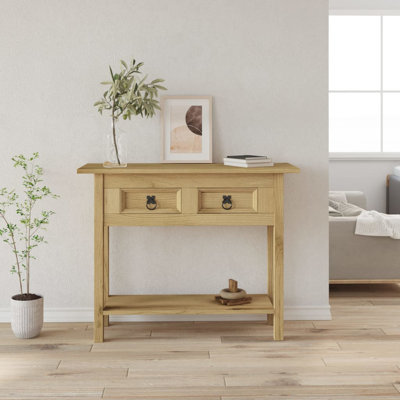 Console de table en pin mexicain Corona Range 36,6 po x 13,6 po x 28,7 po