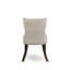 5 Piece Dining Set Includes a Rectangle Dining Room Table with Butterfly Leaf and 4 Doeskin Linen Fabric Upholstered Chairs, Mahogany-1717555054-1717555055-1717555052