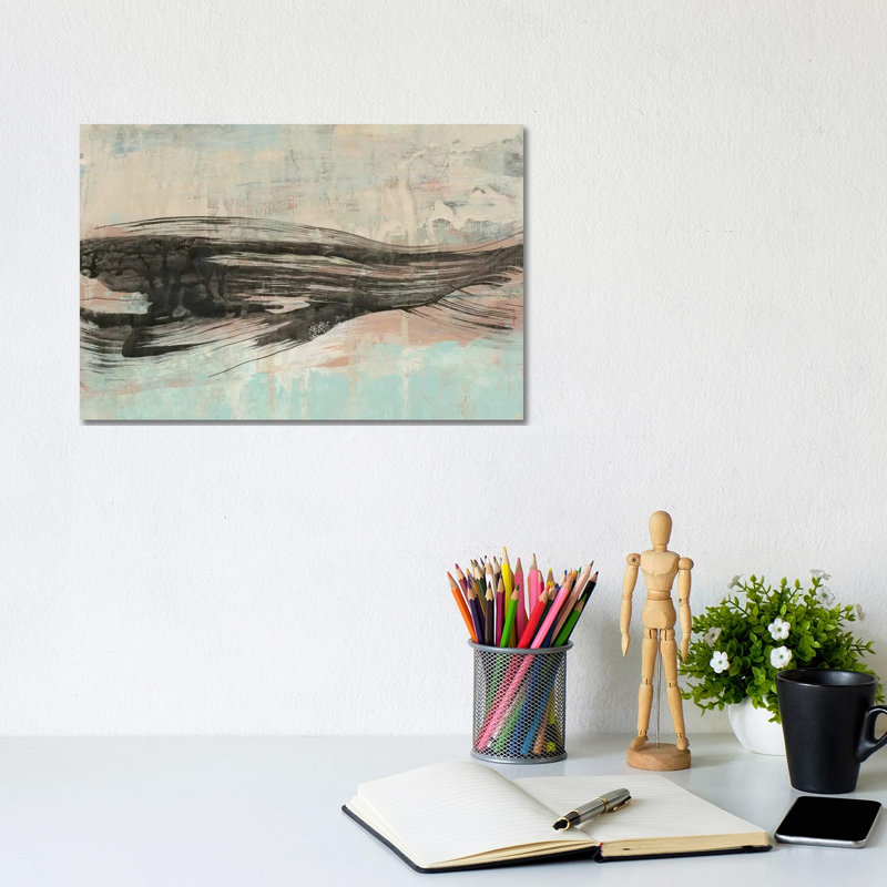 Ebony Ribbon I by Jennifer Goldberger - Wrapped Canvas Print, 20.32cm H x 30.48cm W x 1.905cm D