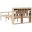 Bookcase Bed Without Mattress Solid Wood Pine-705379742