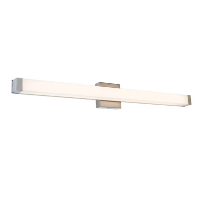 38 Inch Led Integrated Bathroom Vanity Light With Acrylic Shade In Brushed Nickel Finish