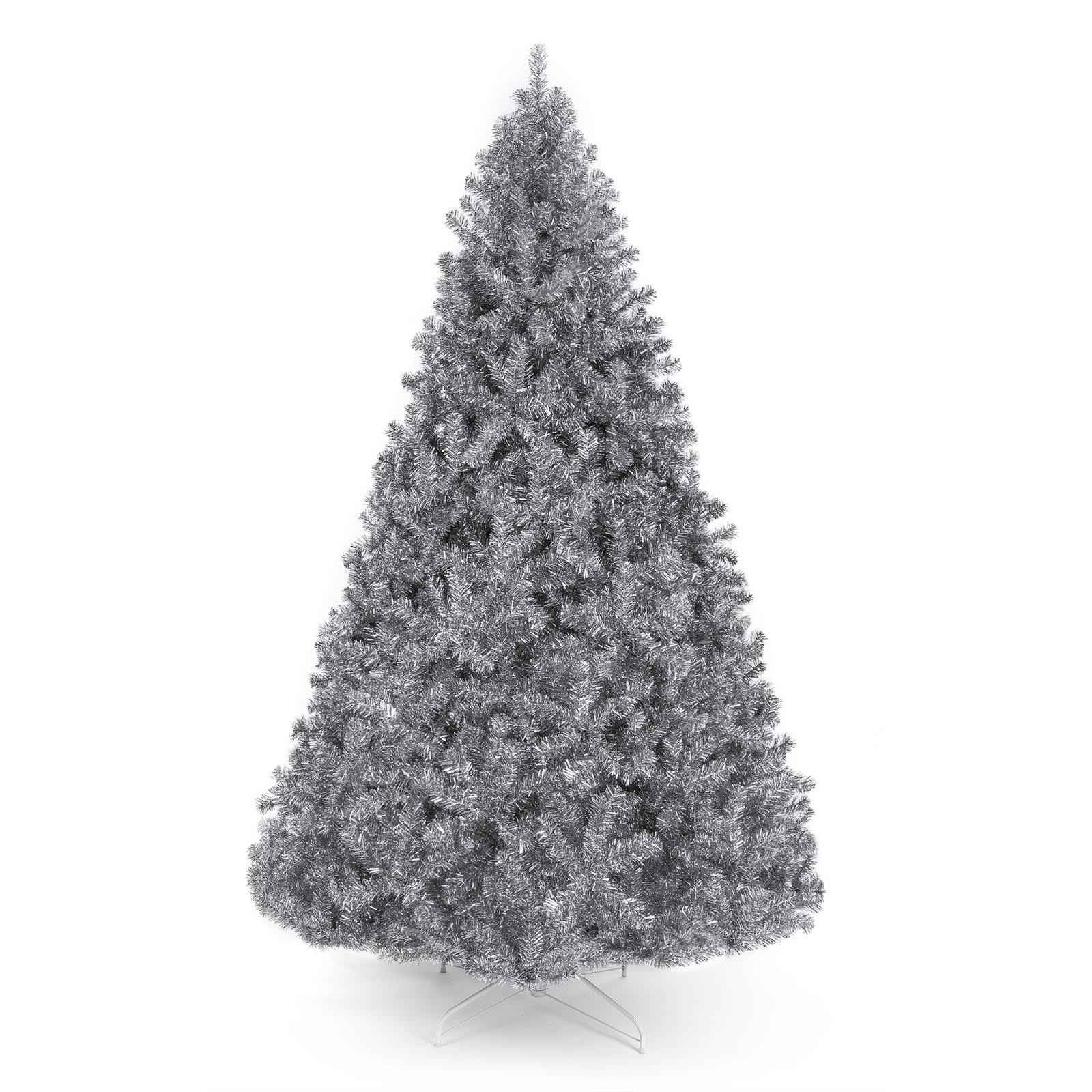Silver Artificial Fir Christmas Tree, 7.5'