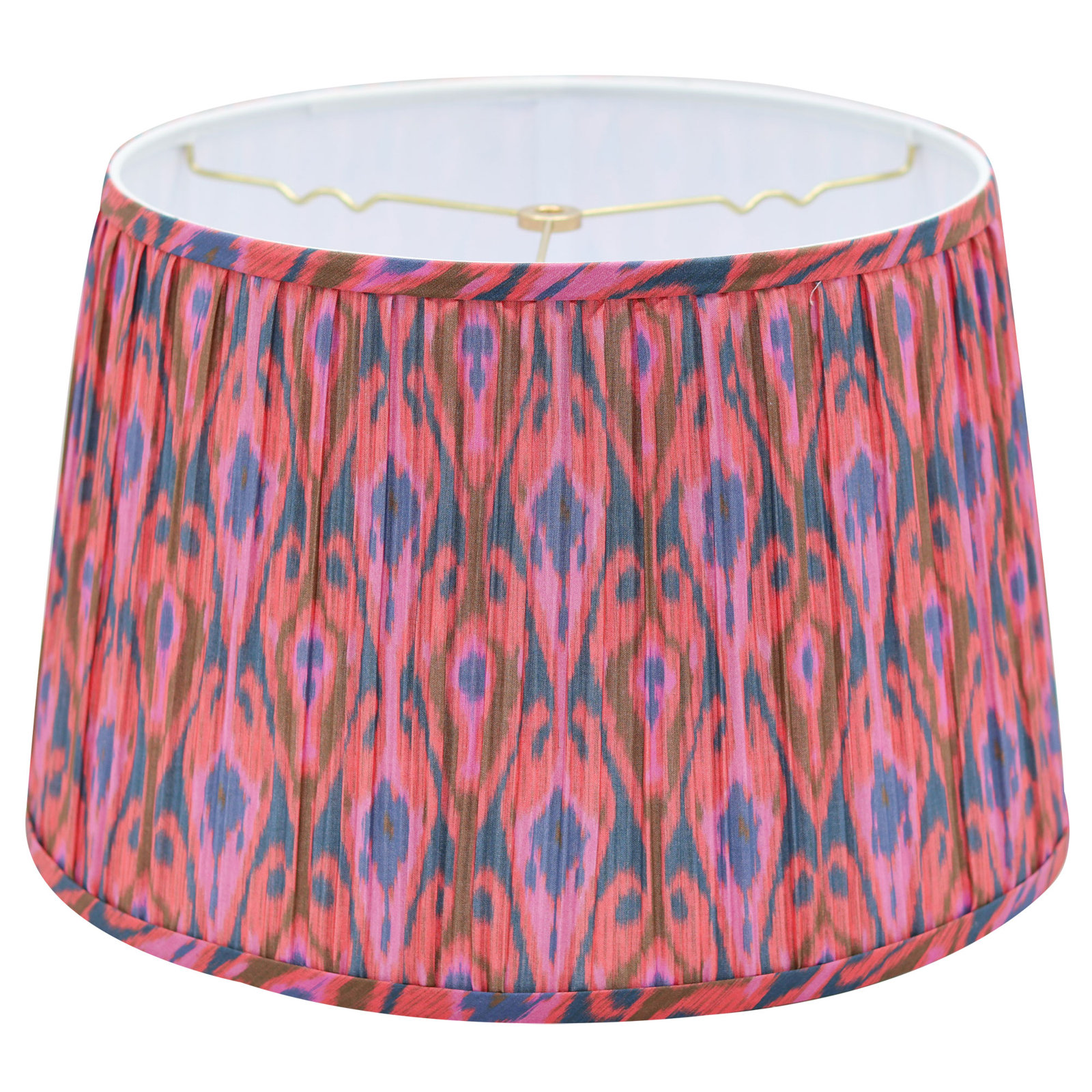 Empire Hardback Lamp Shade, Pink/Red/Blue, 11.5" H x 18" W x 18" D