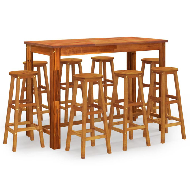 Basley Bar Set Wood Frame Material, Brown