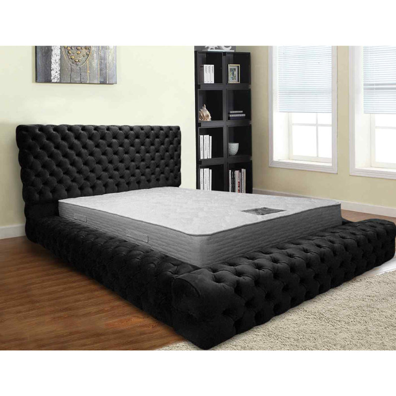 Upholstered Bed, Single (3'), Black