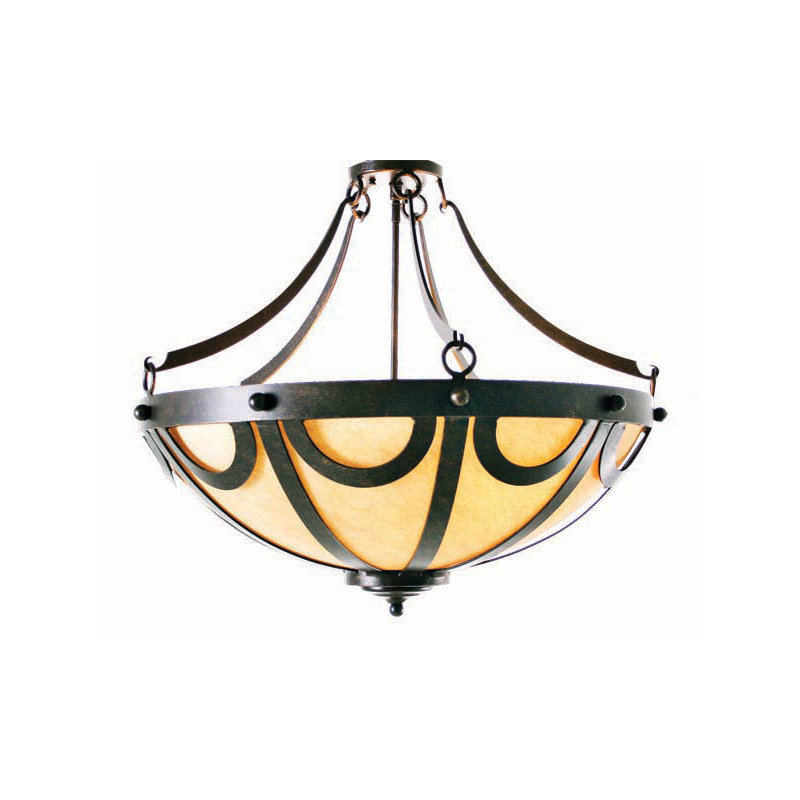 Plafonnier encastré bol simple à 3 lumières Carousel, Pompéi doré de qualité supérieure, Faux albâtre