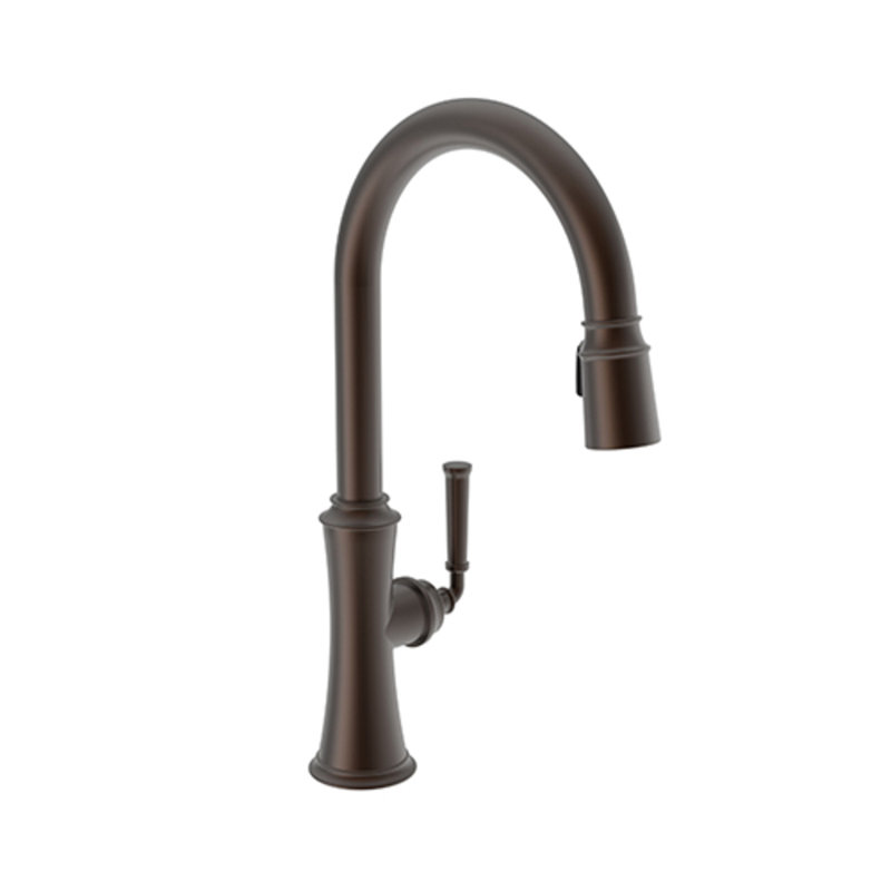 Stripling Single Handle Pull Down Kitchen Faucet, English Bronze