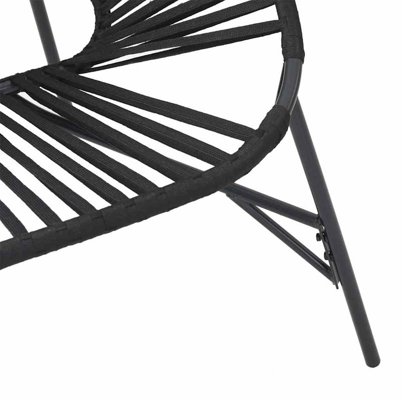 Garden Egg Chair Poly Rattan, Black