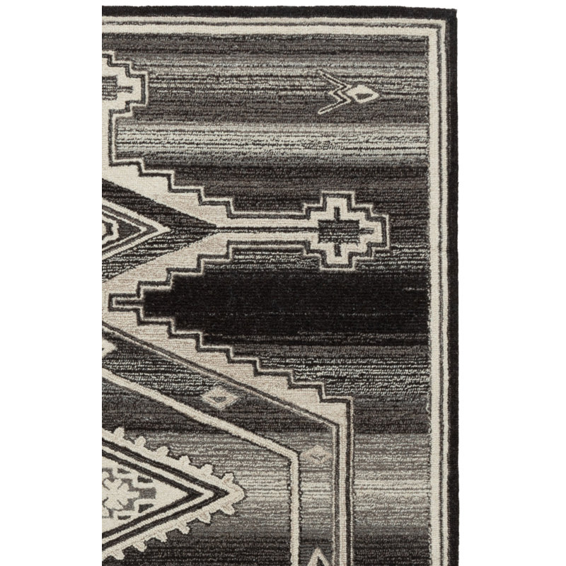 Kenya 925 Hand Tufted Wool/Cotton Moroccan Rug in Brown/Ivory, Rectangle 9' x 12'