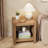 Farmhouse rectangle End Table with Open Shelf