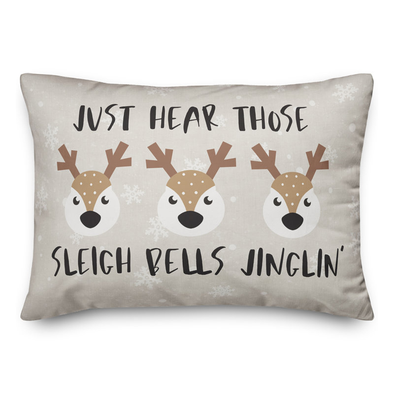 Coussin décoratif de Noël Moo-Ey, rectangulaire, H 14 po x l 20 po, transport