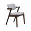 Set of 2 Mid Century Dining Arm Chairs with Solid Wood Frame and Open Back Design