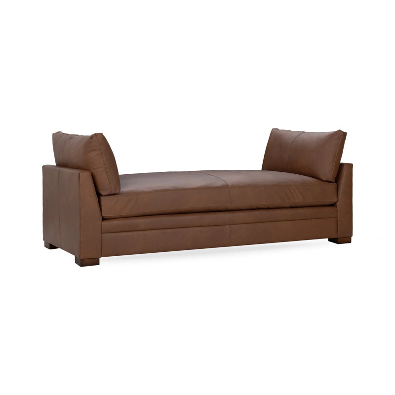 Audrey Top Grain Leather Daybed, Lush Saddle Leather