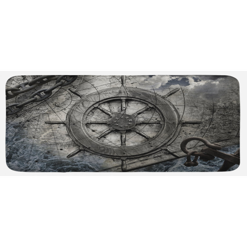 Tapis de cuisine de roue de navires