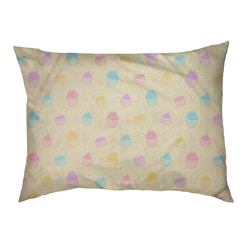 Byrge Fleece Pet Bed, 9.50" L x 29.50" W, Yellow/Pink