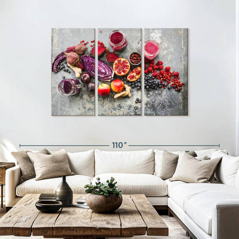 Yarlin Fruit Smoothie Ingredients, 48" H x 74" W
