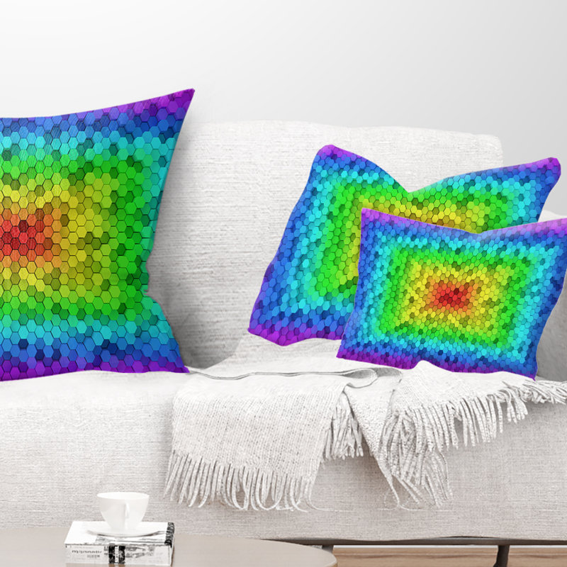 Coussin lombaire à colonnes hexagonales 