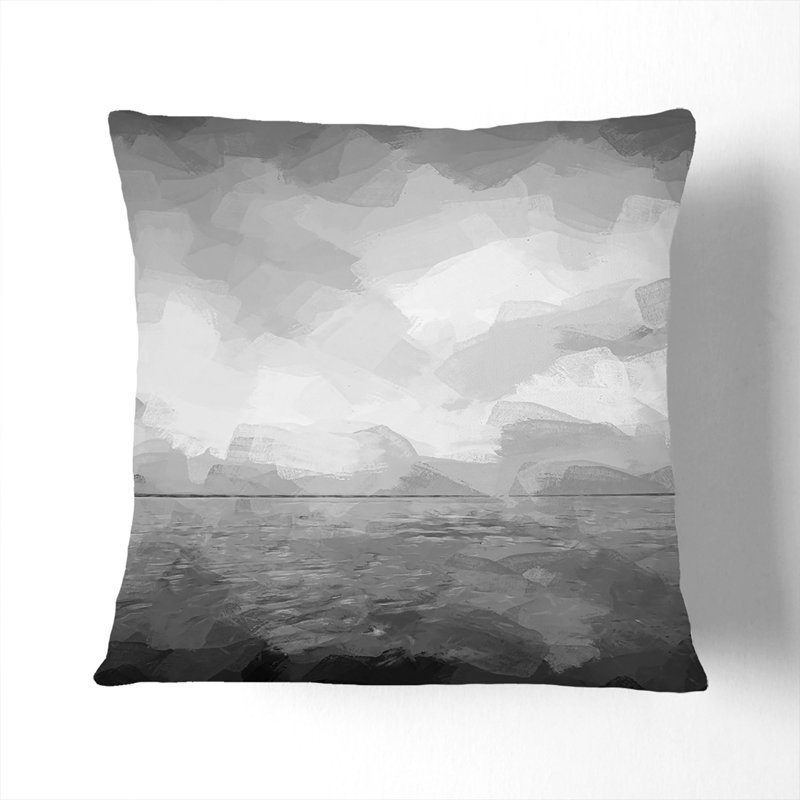 Abstract Square Cushion, 55 x 55 cm, Stone