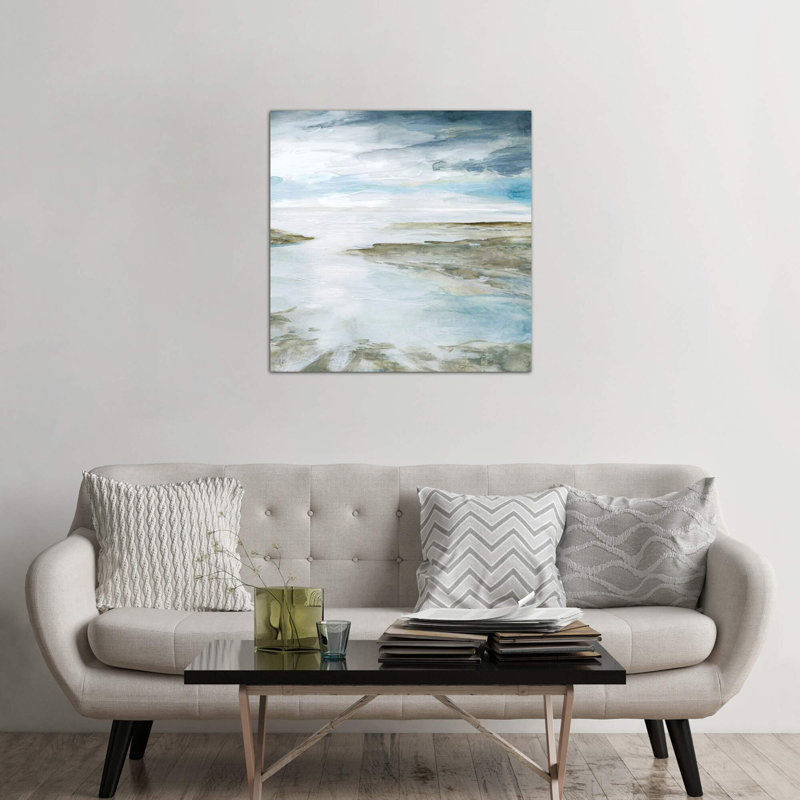 Shimmering Tides 1 Piece Wrapped Canvas Painting, 93.98 cm H x 93.98 cm W x 3.175 cm D