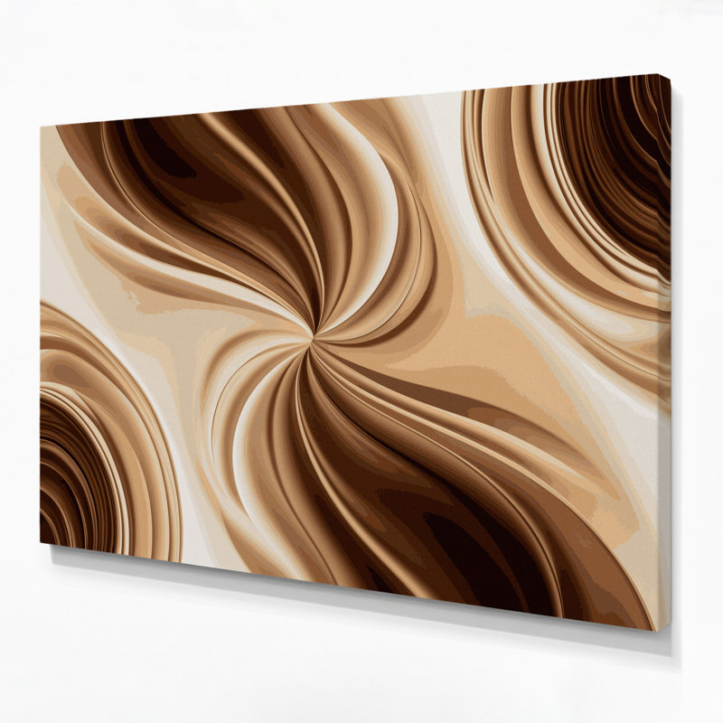 "Gradient Abstract" 59, art mural sur toile beige, H 12 po x l 18 po