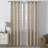 Carthamus Polyester Linen Textured Light Filtering Semi-Sheer Grommet Curtain Pair-1073367491-1013262541