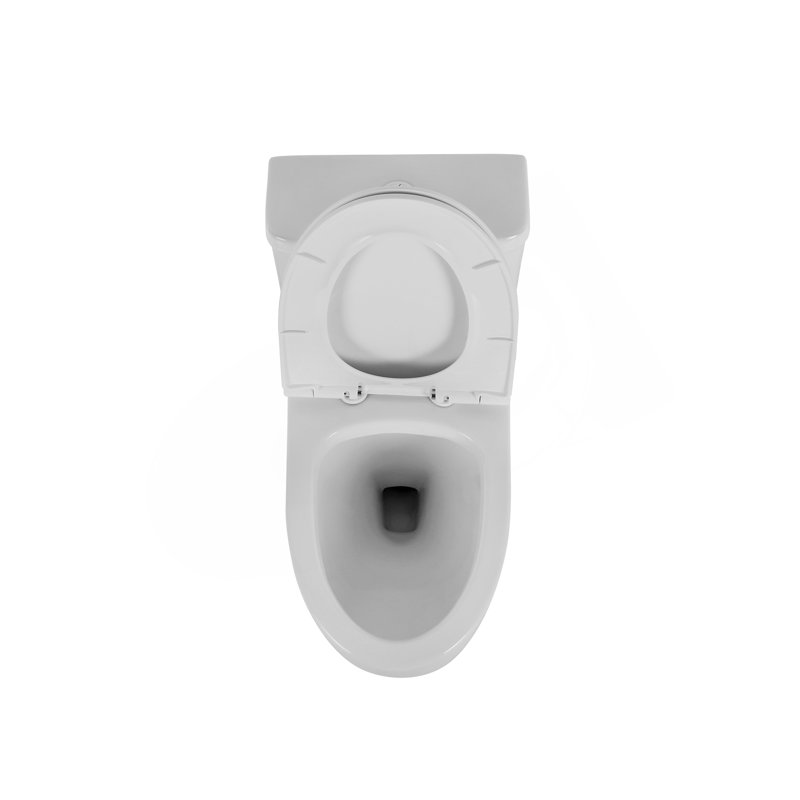 1.1/1.6 GPF Elongated Comfort Height Floor Mounted One-Piece Toilet ,  CUPC Certified, Watersense Cetified, Ceramic, White Color, Soft Close Seat
