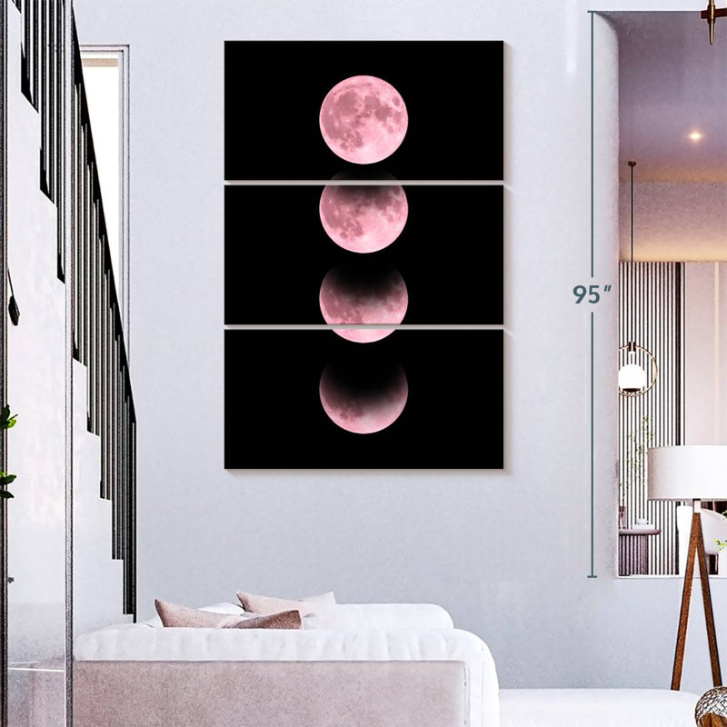 Lune rose pastel Oberle, H 74 po x l 48 po