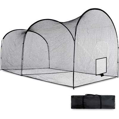 Kapler Batting Cage Baseball Softball, Batting Net Backyard Baseball Softball Training Equipment, Large Batting Cage Net With Steel Frame & Net.