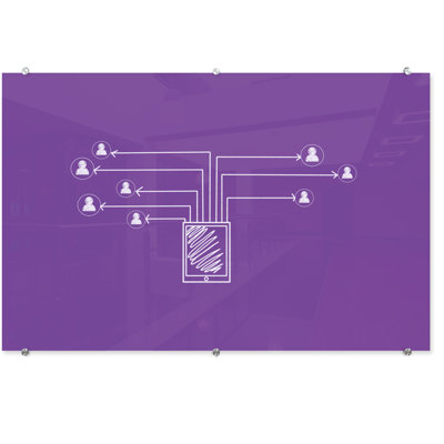 Tableau effaçable mural en verre Visionary