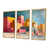 Toile avec cadre flottant or