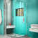 Unidoor Plus 29.5" W x 30.375" D x 72" H Frameless Pivot Rectangle Shower Enclosure with Fixed Panel