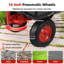 Chariot de jardin robuste en acier - Chariot utilitaire d'une capacité de 1400 lb - Roues tout-terrain de 16 po - Conception 3-en-1 avec côtés en filet amovibles et poignée 2-en-1 - Chariot à benne polyvalente (1400 lb)