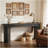 Rustic Wooden Hallway Table with Picket Fence Design, Durable MDF Construction, and Ample Storage for Versatile Use