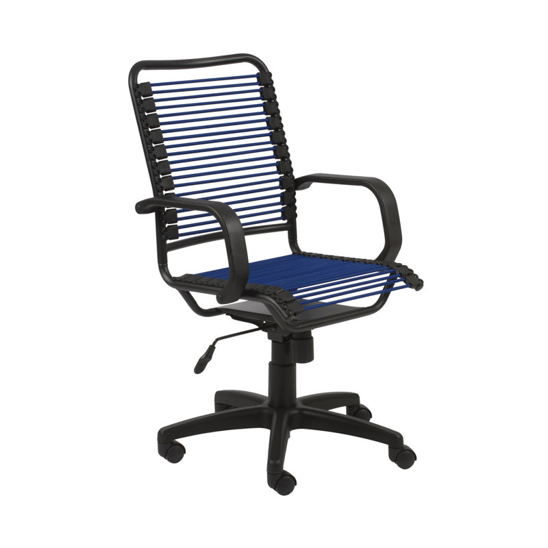 Chaise de travail pivotante à hauteur réglable en acier Juyne , Bleu / noir graphite