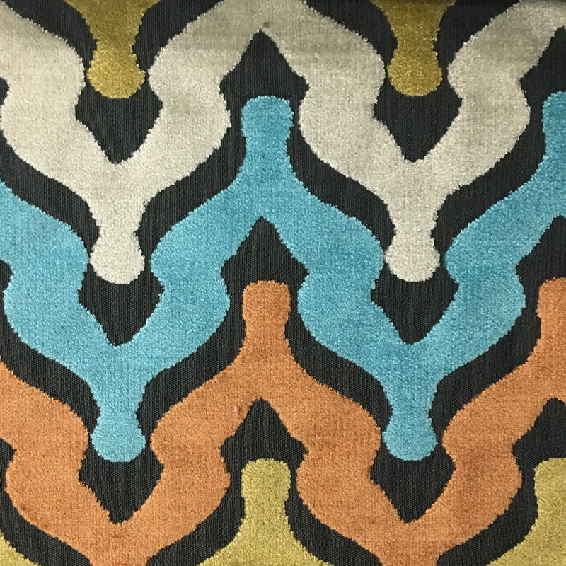 Monroe-Leicester Cut Velvet Upholstery Fabric, Carnival