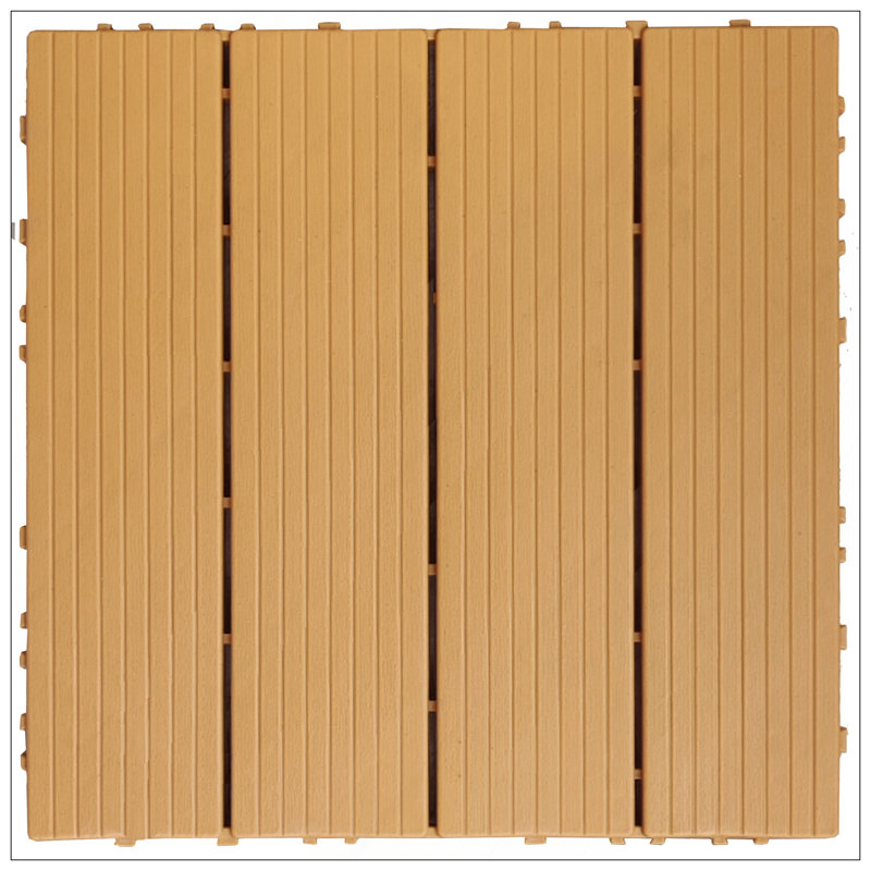 Ensemble de 35 tuiles de terrasse en plastique composite, résistantes aux intempéries, faciles à installer, idéales pour les espaces intérieurs et extérieurs, 12 x 12 /