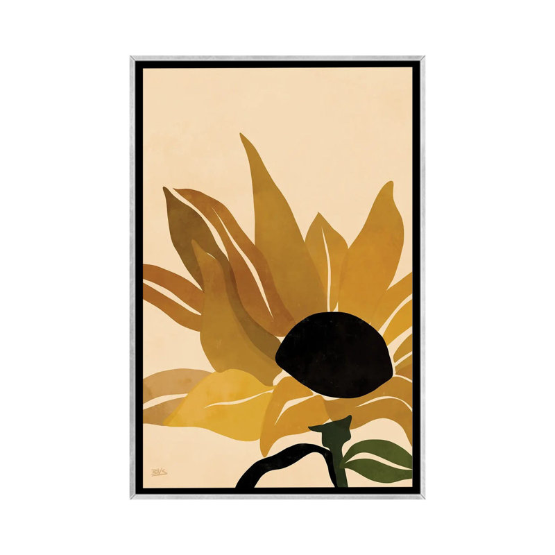 " Sunflower " by Bria Nicole, Silver Frame, No Mat, 48" H x 32" W x 1.5" D