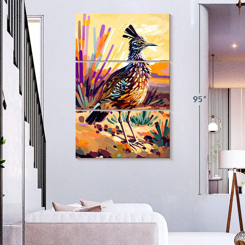 Brampt Desert Roadrunner, 74" H x 48" W