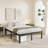 Amylia Heavy Duty 16"  Black Metal Bed Frame, No Box Spring Needed and Easy Assembly Platform Bed-715560967