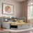 Upholstered Daybed With Trundle, Storage Shelves, Usb & Outlet And Vertical Striped Design-1239072187