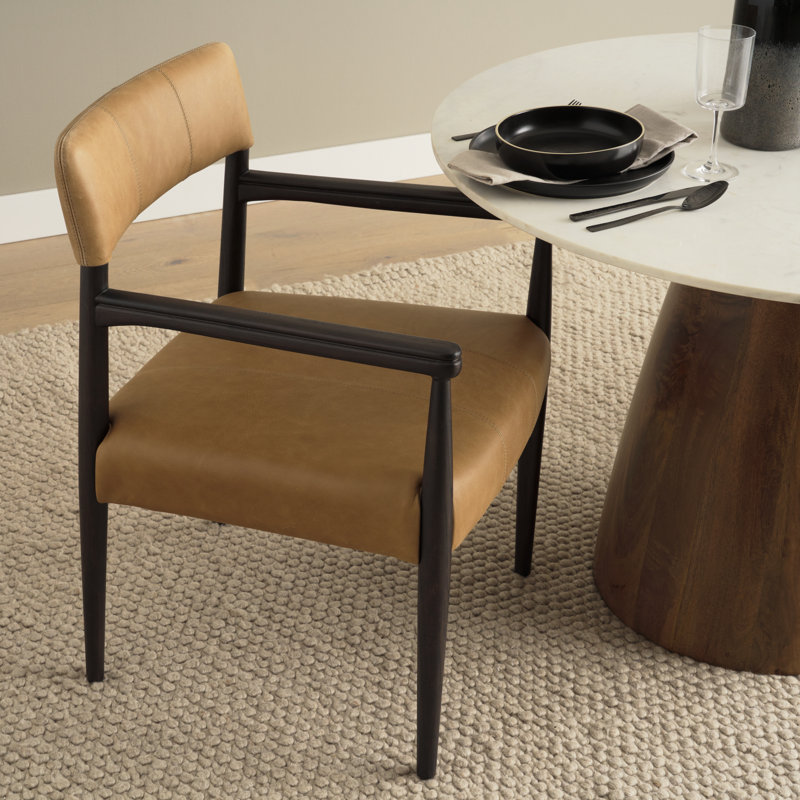 Toni Leather Upholstered Arm Chair