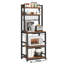 Kitchen Storage Rack With Power Outlet, Coffee Bar, Baker's Rack, With Metal Wire Panel,For Microwave, Steel Frame-1267773734-1267773729