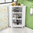 Wood Bathroom Corner Storage Cabinet with Adjustable Shelves-2078994488