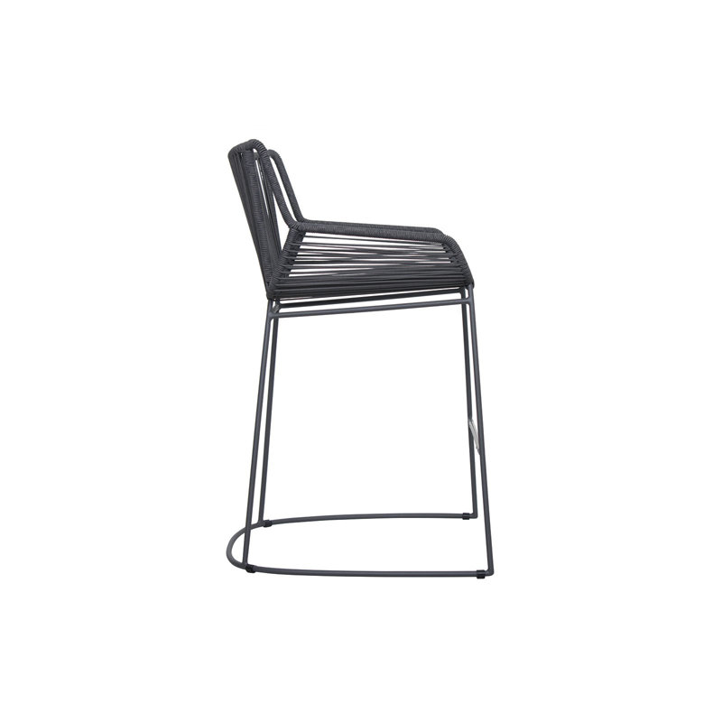 Archipelago Outdoor Bar Stool, Dark Gray/Dark Pebble