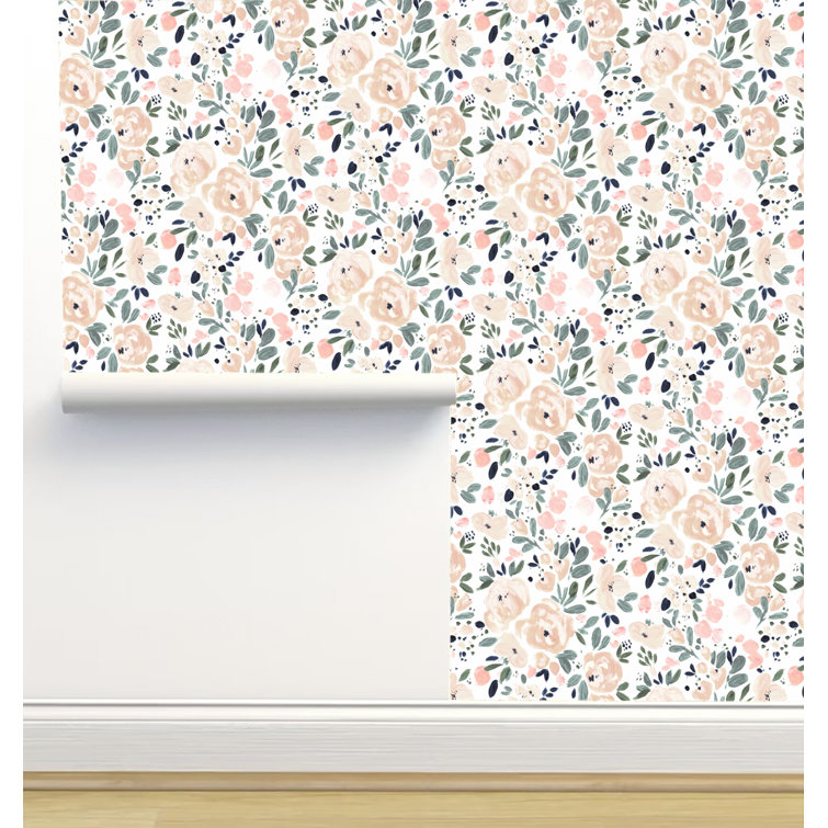 Red Barrel Studio® Peel & Stick Floral Roll | Wayfair