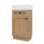 Meuble-lavabo multifonctionnel de 18,5 po avec meuble-lavabo réversible en résine et tablette réglable